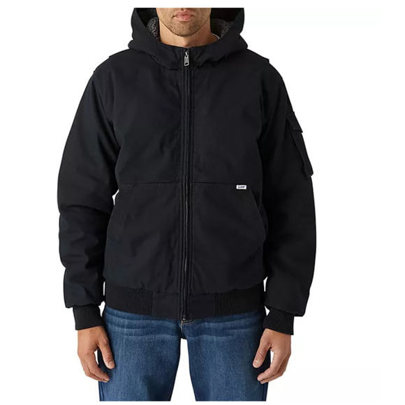 Lee Men's Workwear Canvas Bomber Jacket, Size L, Sherpa Lined, NWT - Picture 5 of 13